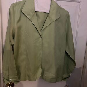 Talbots Sage Green Blouse